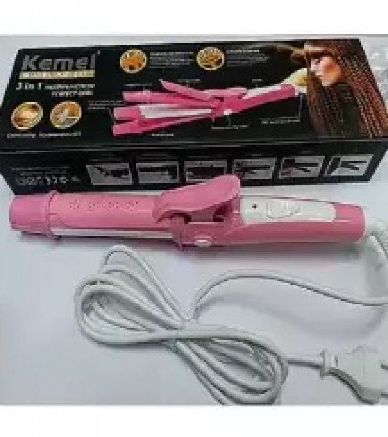 Km-987 3 In 1 Straightener, Crumple And Roller